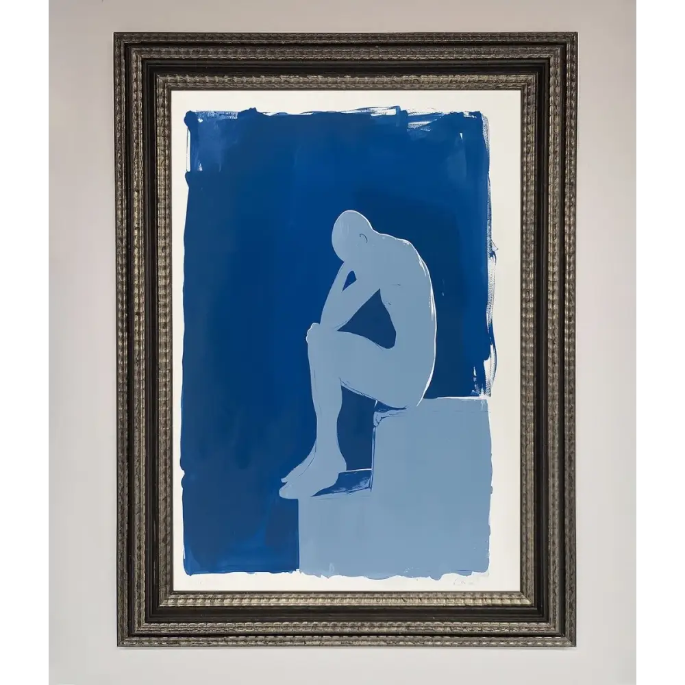 Blues Thinking Framed Print - A3 (29.7 x 42 cm) / Ornate Silver Black - Framed Print