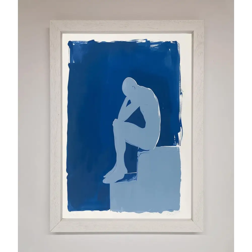 Blues Thinking Framed Print - A3 (29.7 x 42 cm) / White - Framed Print