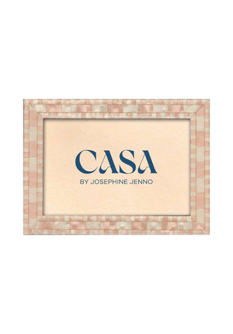 Blush Pink Mosaic Wooden Frame 7x5"