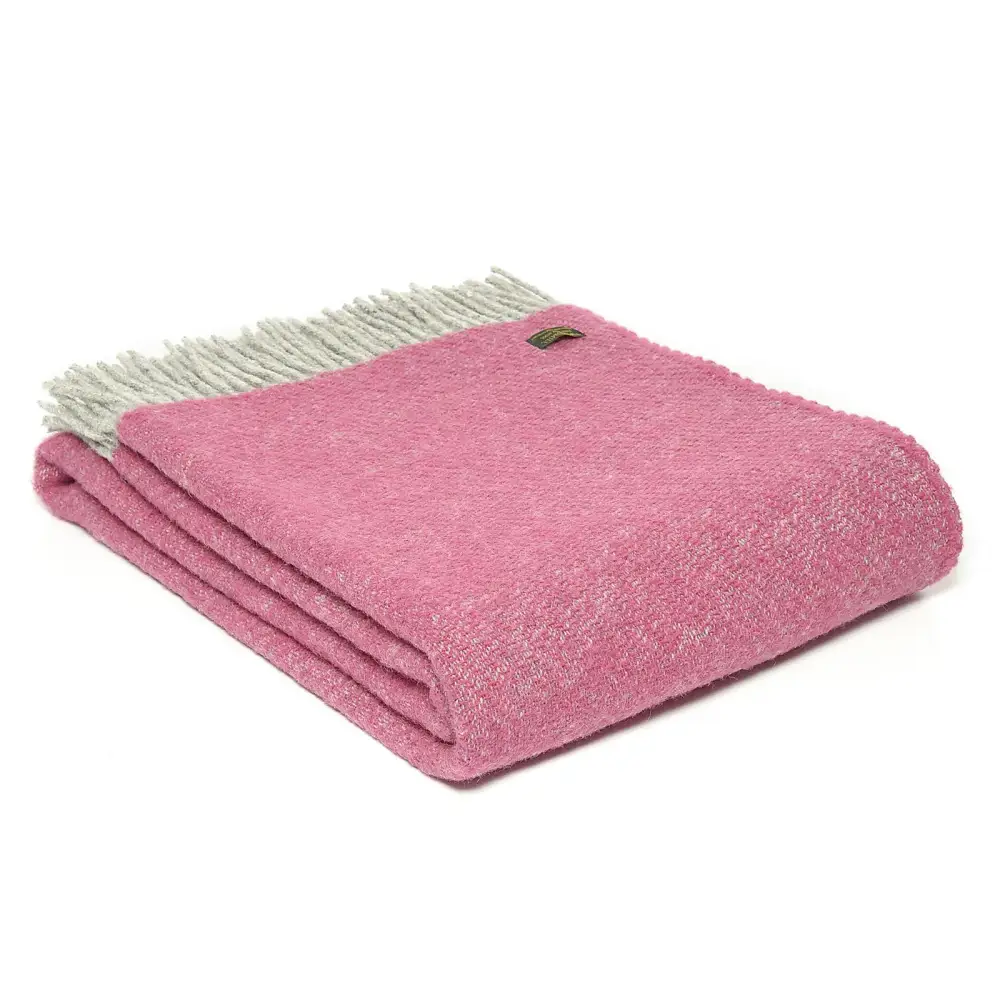 Boa Pure New Wool Throw - Pink - Throws & Blankets
