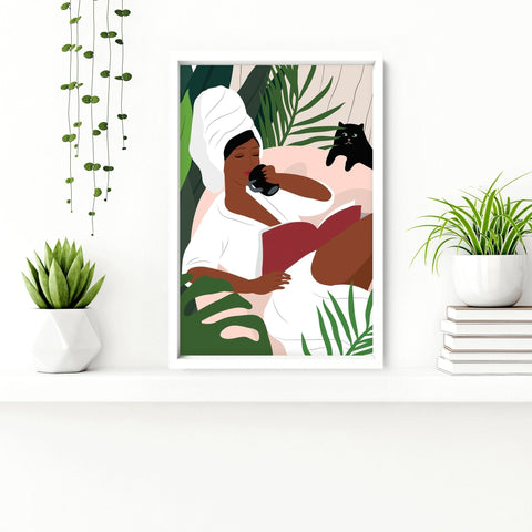 Bathroom art for walls | set of 3 Bohemian wall art