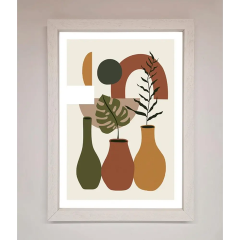 Bohemian Modern Vases And Plant Framed Poster - A3 (29.7 x 42 cm) / White - Framed Print