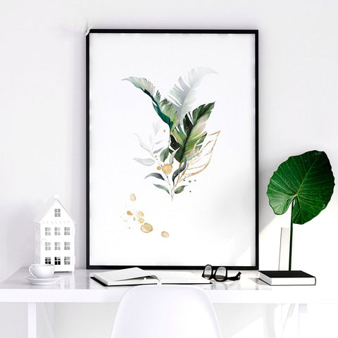 Tropical bedroom decor | set of 3 wall art prints
