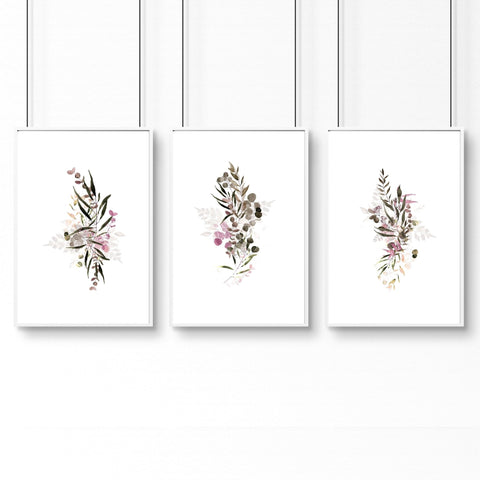 Boho Chic wall art prints | set of Bathroom wall decor