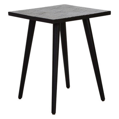 Boho Side Table With Bone Inlay