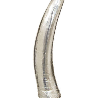 Boho small horn ornament with a polished silver horn ornament finish and curved metallic design