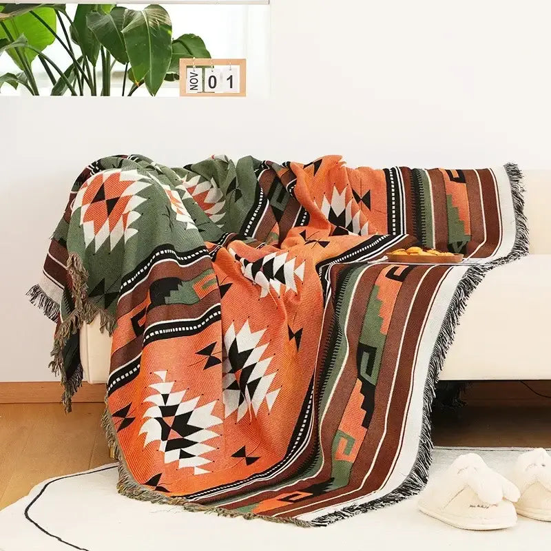 Boho Throw - Ember / 90 x 90cm - Throws & Blankets
