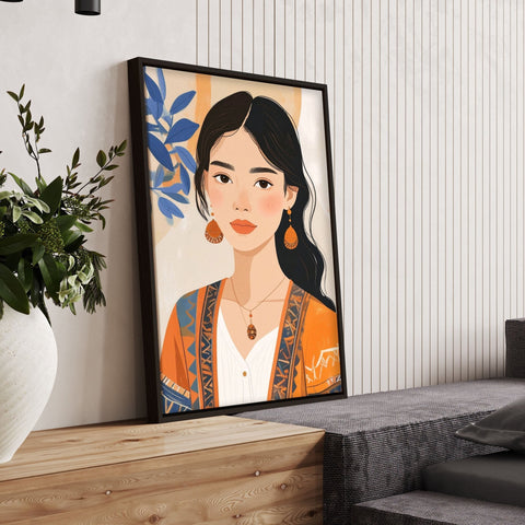 Boho Wall Art Decor | Set of 3 Boho Women Wall art Prints