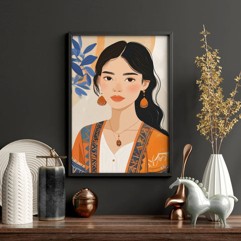 Boho Wall Art Decor | Set of 3 Boho Women Wall art Prints
