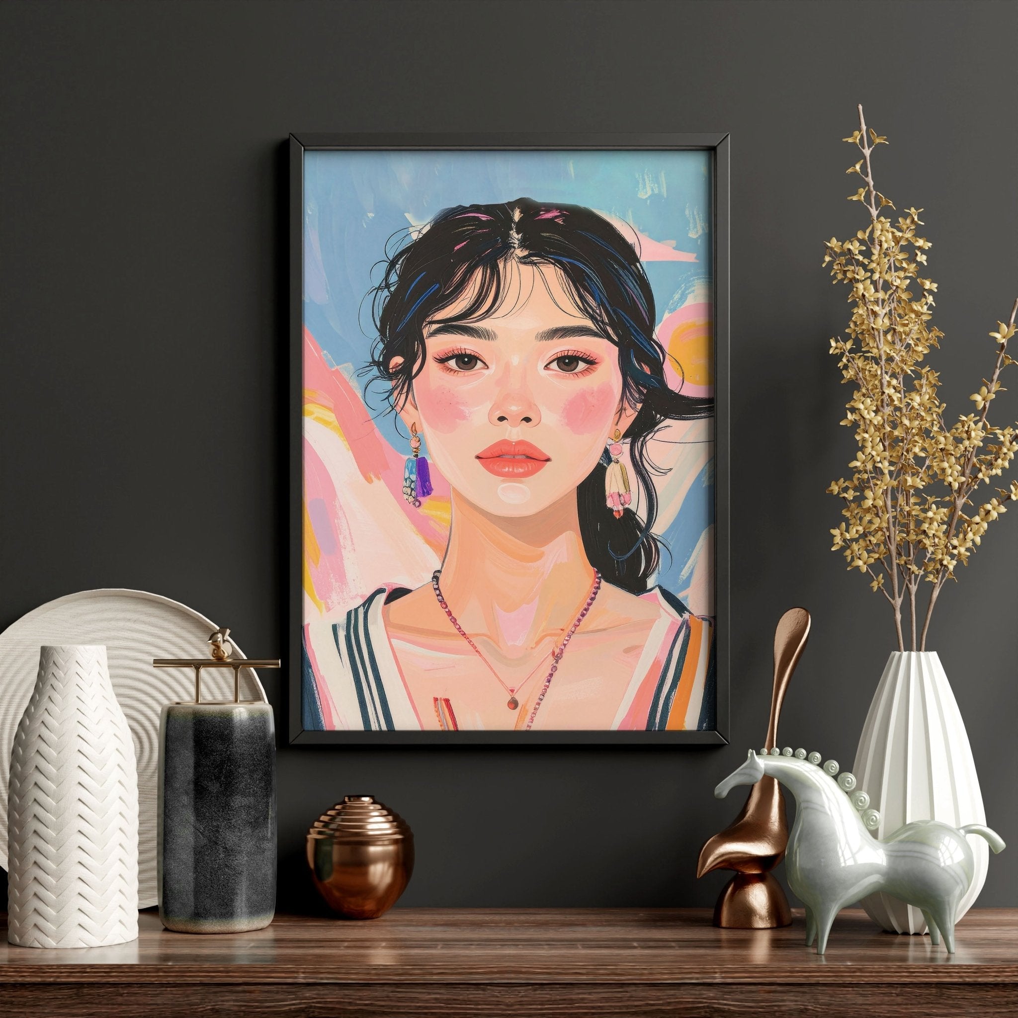 Boho Wall Art | Set of 3 Boho Women Wall art Prints
