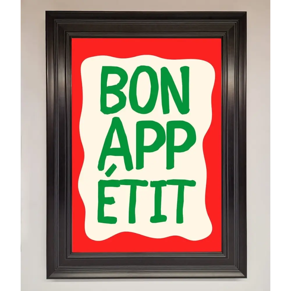 Bonappetit Framed Poster - A1 (59.4 x 84.1 cm) / Matt Black - Framed Print