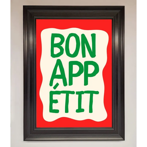Bonappetit Framed Poster - A1 (59.4 x 84.1 cm) / Matt Black - Framed Print