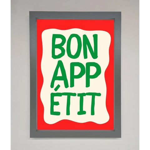Bonappetit Framed Poster - A3 (29.7 x 42 cm) / Dark Grey - Framed Print