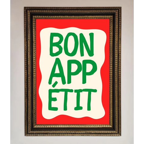 Bonappetit Framed Poster - A3 (29.7 x 42 cm) / Ornate Gold Black - Framed Print