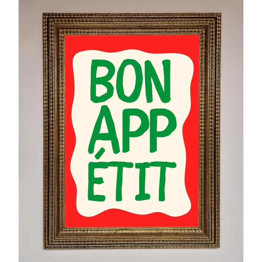 Bonappetit Framed Poster - A3 (29.7 x 42 cm) / Ornate Gold - Framed Print
