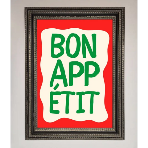 Bonappetit Framed Poster - A3 (29.7 x 42 cm) / Ornate Silver Black - Framed Print