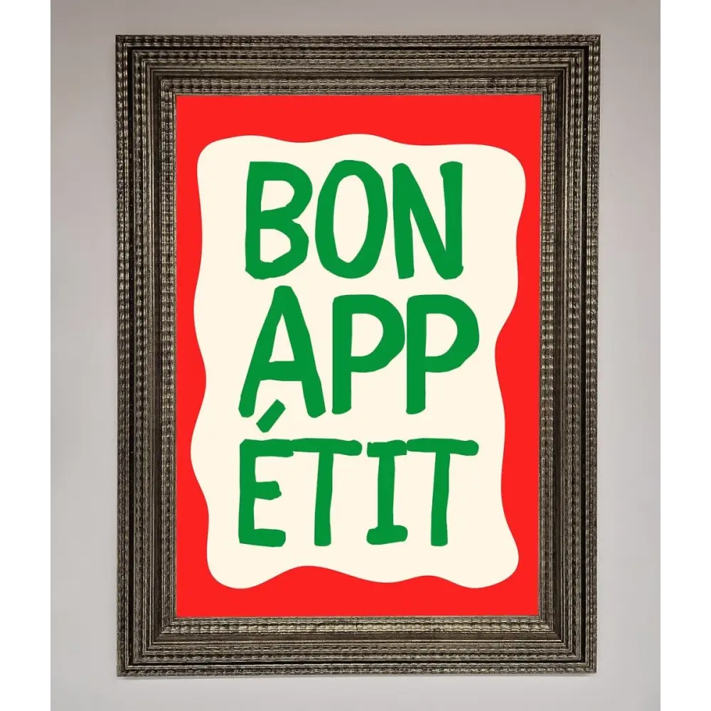 Bonappetit Framed Poster - A3 (29.7 x 42 cm) / Ornate Silver - Framed Print