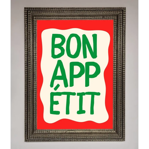 Bonappetit Framed Poster - A3 (29.7 x 42 cm) / Ornate Silver - Framed Print