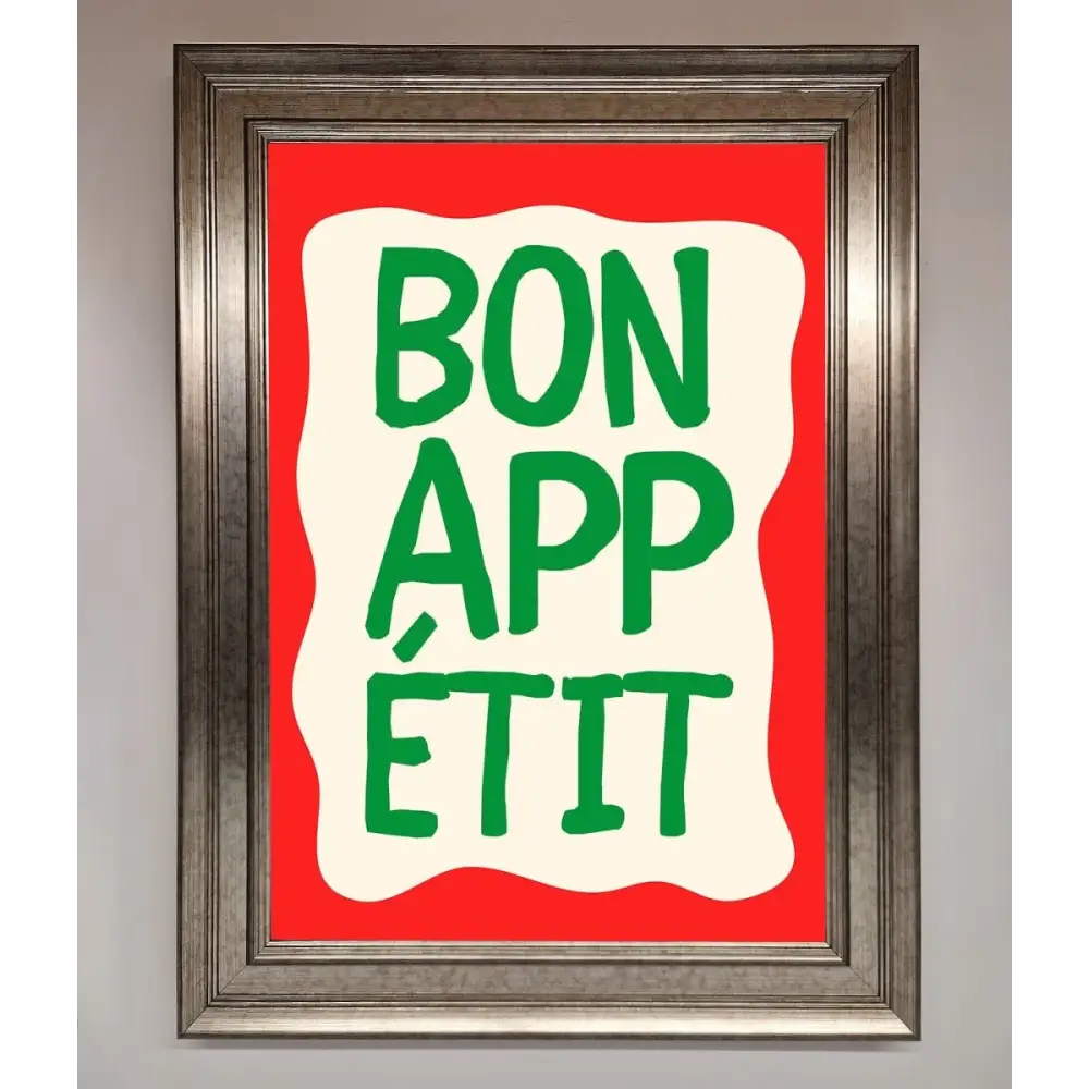 Bonappetit Framed Poster - A3 (29.7 x 42 cm) / Silver - Framed Print