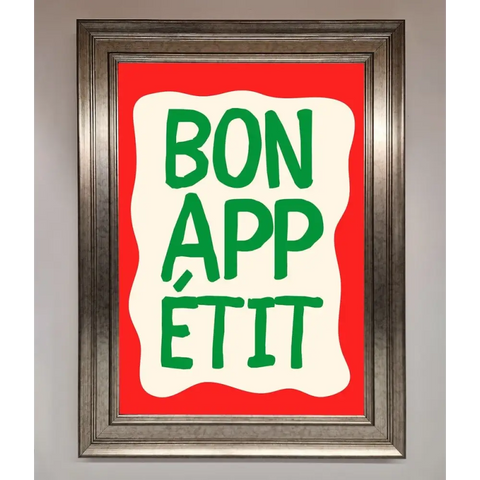 Bonappetit Framed Poster - A3 (29.7 x 42 cm) / Silver - Framed Print