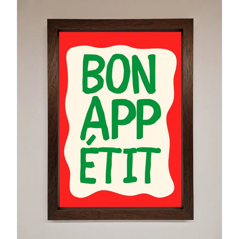 Bonappetit Framed Poster - A3 (29.7 x 42 cm) / Walnut - Framed Print