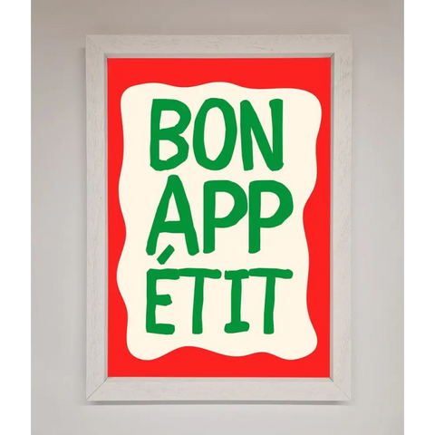 Bonappetit Framed Poster - A3 (29.7 x 42 cm) / White - Framed Print