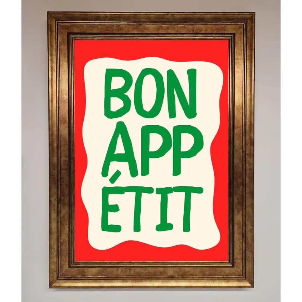 Bonappetit Framed Poster - B0 (100 x 141 cm) / Bronze - Framed Print