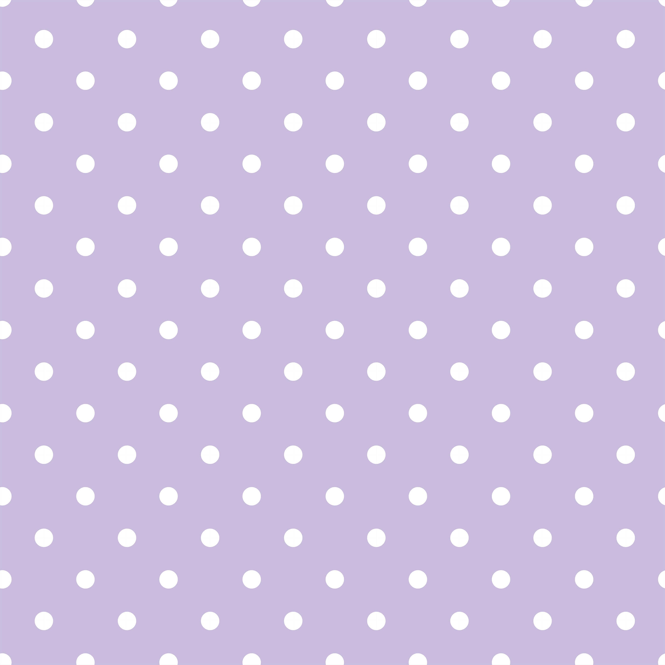Lavender bonbon fabric with evenly spaced white polka dots perfect for polka dot wallpaper or dot wallpaper designs