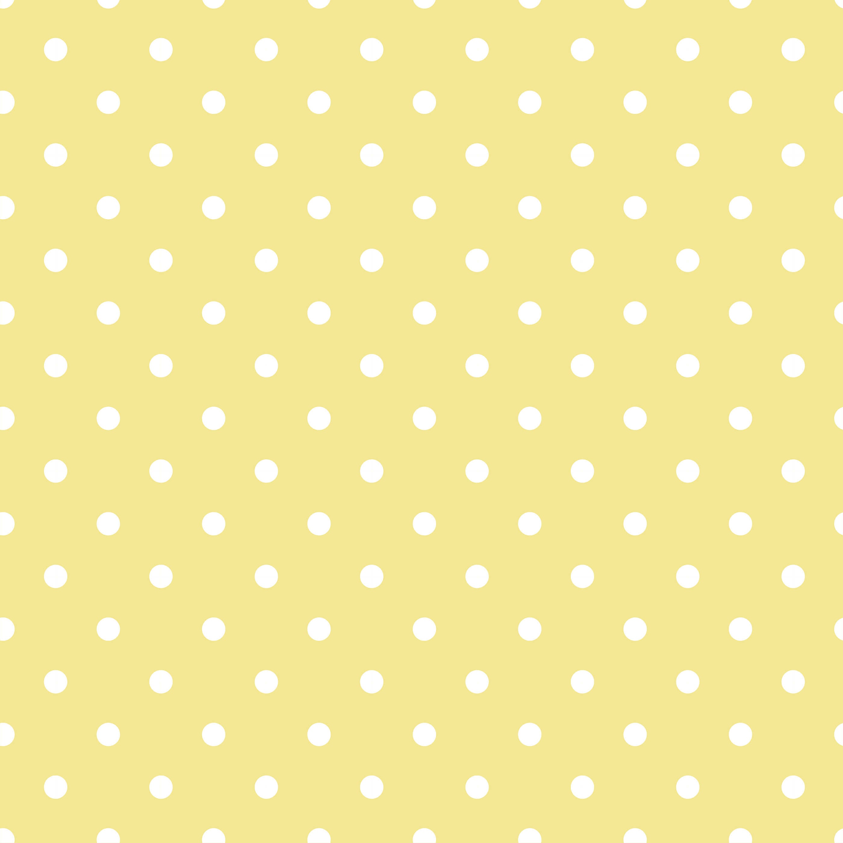 Yellow bonbon fabric with white polka dot pattern perfect for vibrant polka dot wallpaper or dot wallpaper design