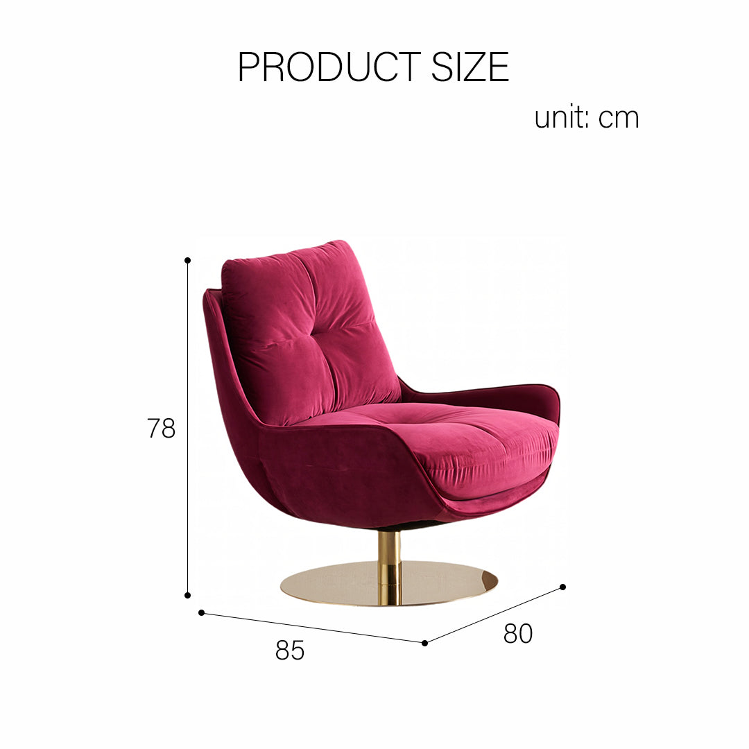 Bonnet Swivel Lounge Chair With Ottoman