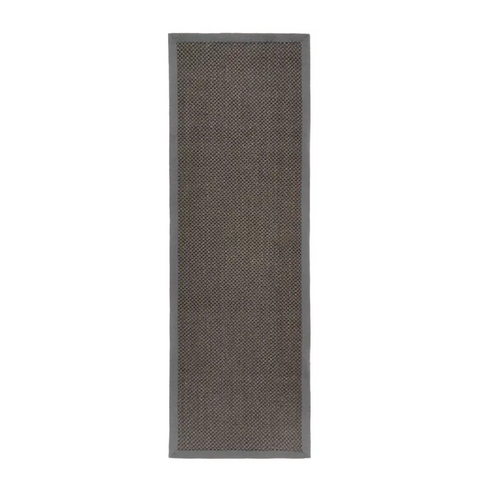 Bordered Dark Grey Non-Slip Sisal Rug - 67X200 cm - Rugs