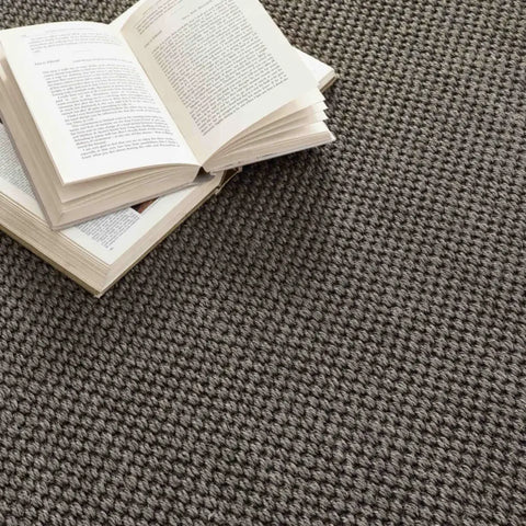 Bordered Dark Grey Non-Slip Sisal Rug - Rugs