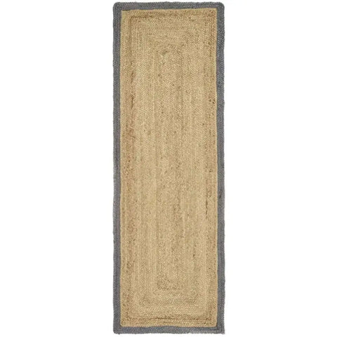 Bordered Grey Jute Rug - 67X200 cm - Rugs