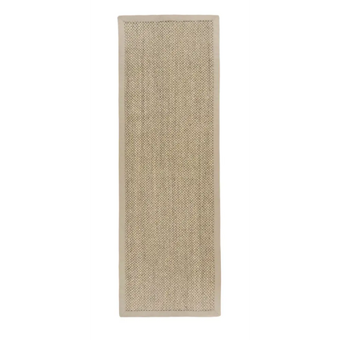 Bordered Light Beige Non-Slip Sisal Rug - 67X200 cm - Rugs