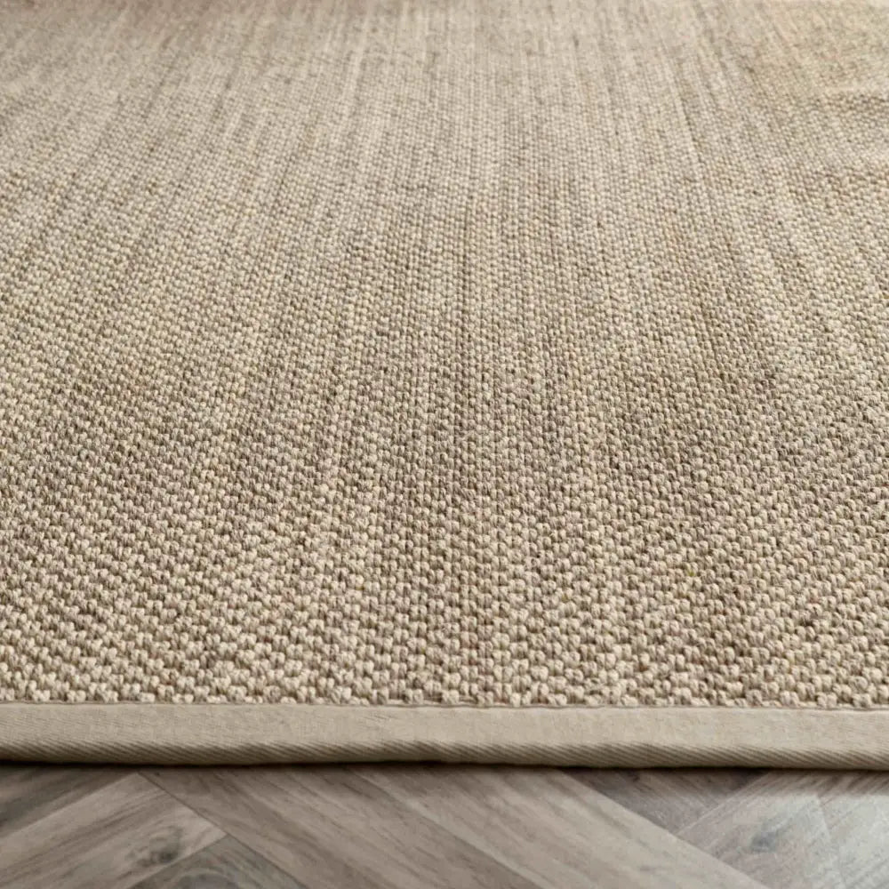 Bordered Light Beige Non-Slip Sisal Rug - Rugs