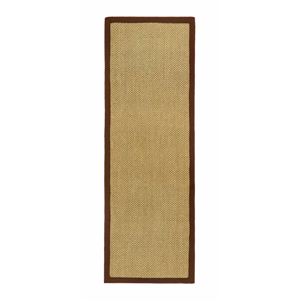 Bordered Natural Non-Slip Sisal Rug - 67X200 cm - Rugs