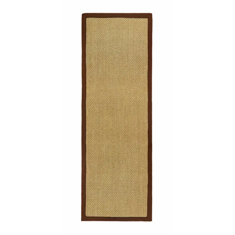 Bordered Natural Non-Slip Sisal Rug - 67X200 cm - Rugs