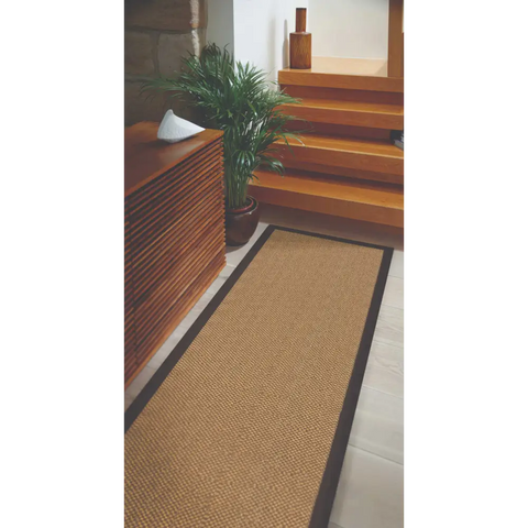 Bordered Natural Non-Slip Sisal Rug - Rugs