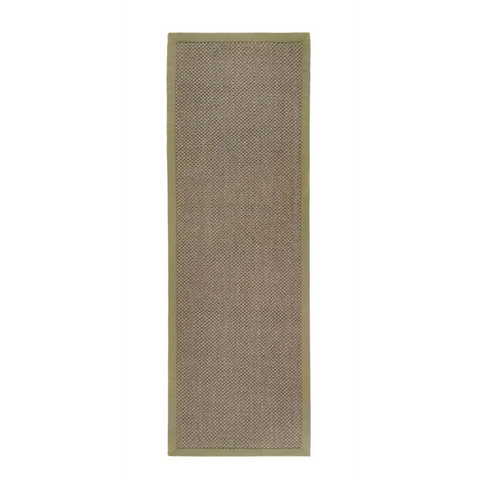 Bordered Sage Green Non-Slip Sisal Rug - 67X200 cm - Rugs