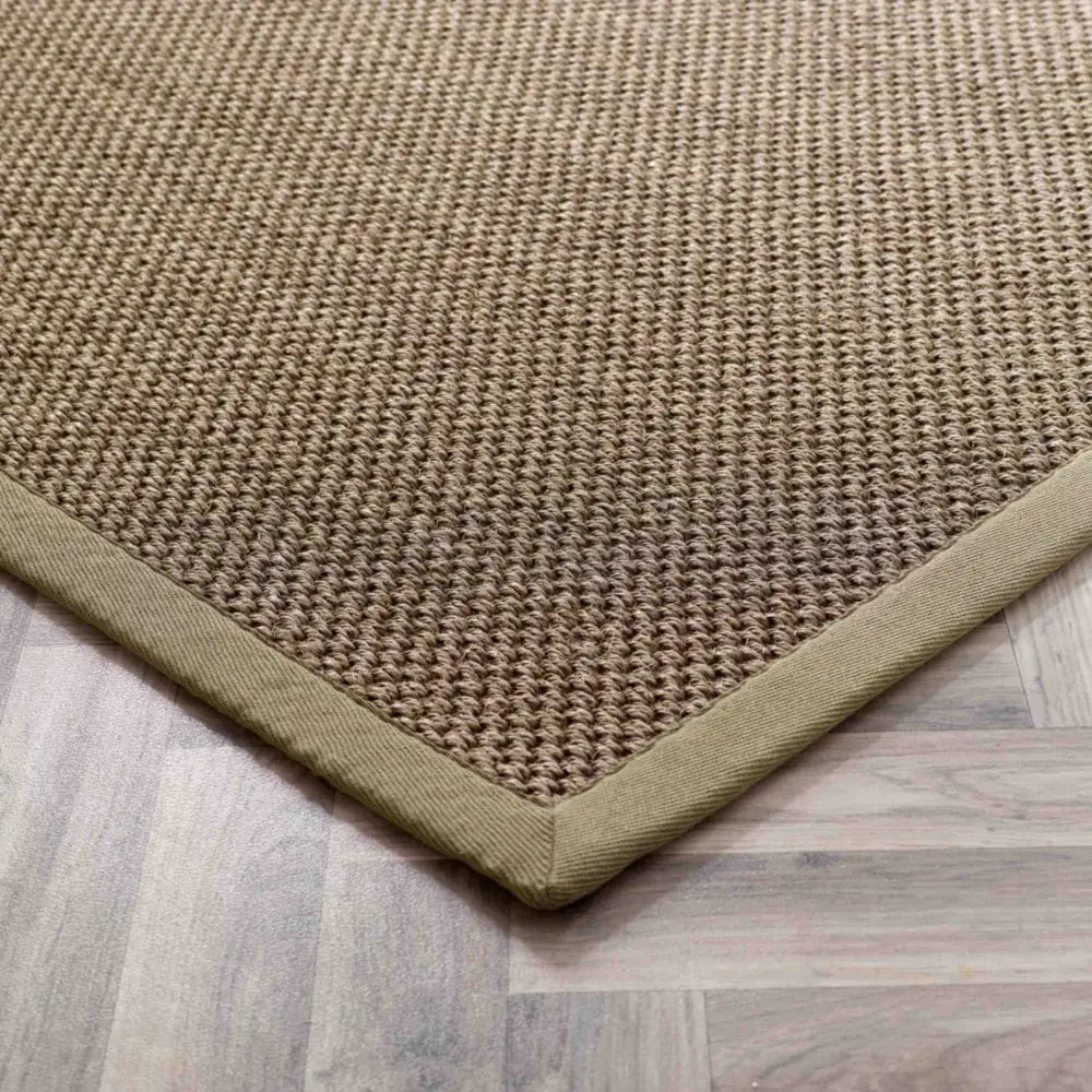 Bordered Sage Green Non-Slip Sisal Rug - Rugs