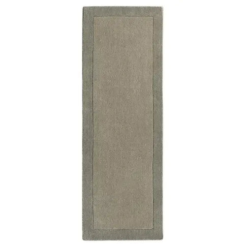 Bordered Taupe Wool Rug - 67X200 cm - Rugs