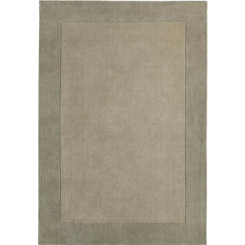 Bordered Taupe Wool Rug - 80X150 cm - Rugs