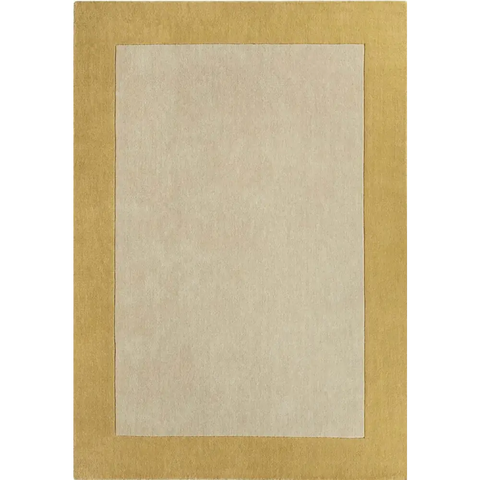 Bordered Yellow Wool Rug - 80X150 cm - Rugs