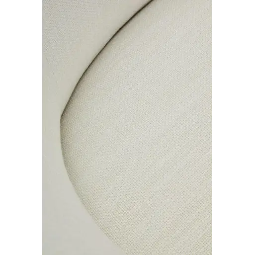 Bordo Textured Cream Curved Swivel Chair - Arm Chair