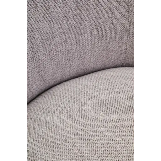 Bordo Textured Grey Curved Swivel Chair - Arm Chair