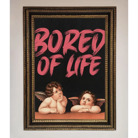 Bored Of Life Framed Poster - A3 (29.7 x 42 cm) / Ornate Gold Black - Framed Print