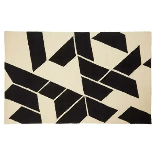 Bosie Milana Large Black and White Geometric Rug - home-textiles