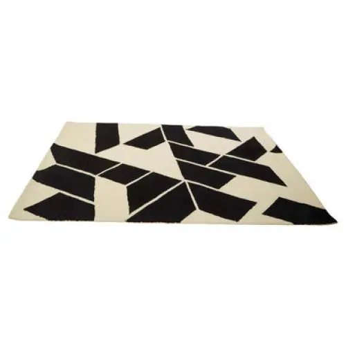 Bosie Milana Large Black and White Geometric Rug - home-textiles
