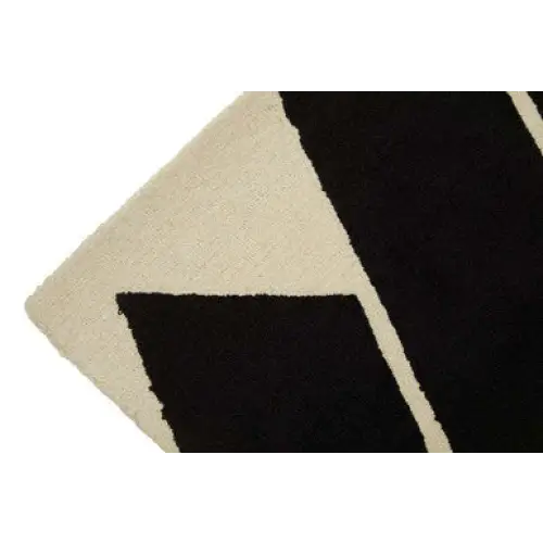 Bosie Milana Large Black and White Geometric Rug - home-textiles