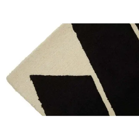 Bosie Milana Large Black and White Geometric Rug - home-textiles